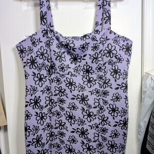 Dress- Purple with black flowers